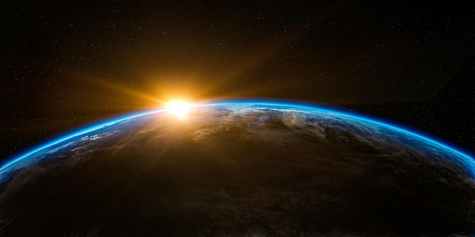 Earth Sunrise Galaxy Wall Art