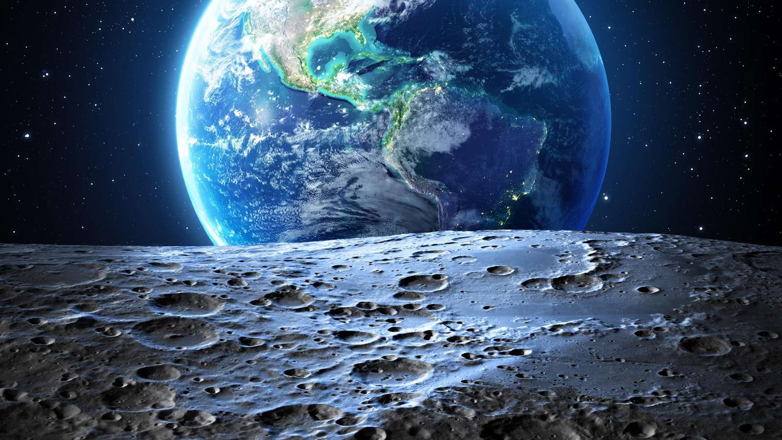 Earthrise from Moonscape Wall Art