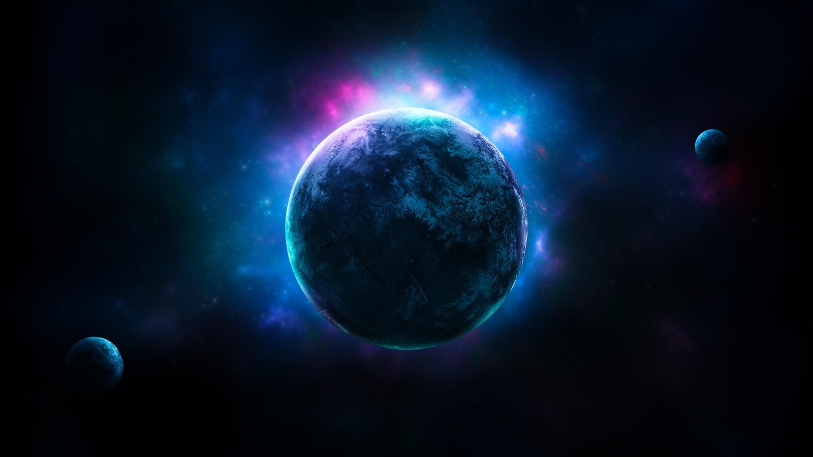 Mystic Planet Nebula Space Wall Art