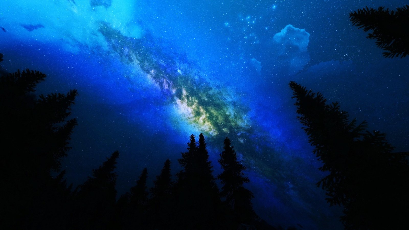 Enchanting Milky Way Forest Wall Art