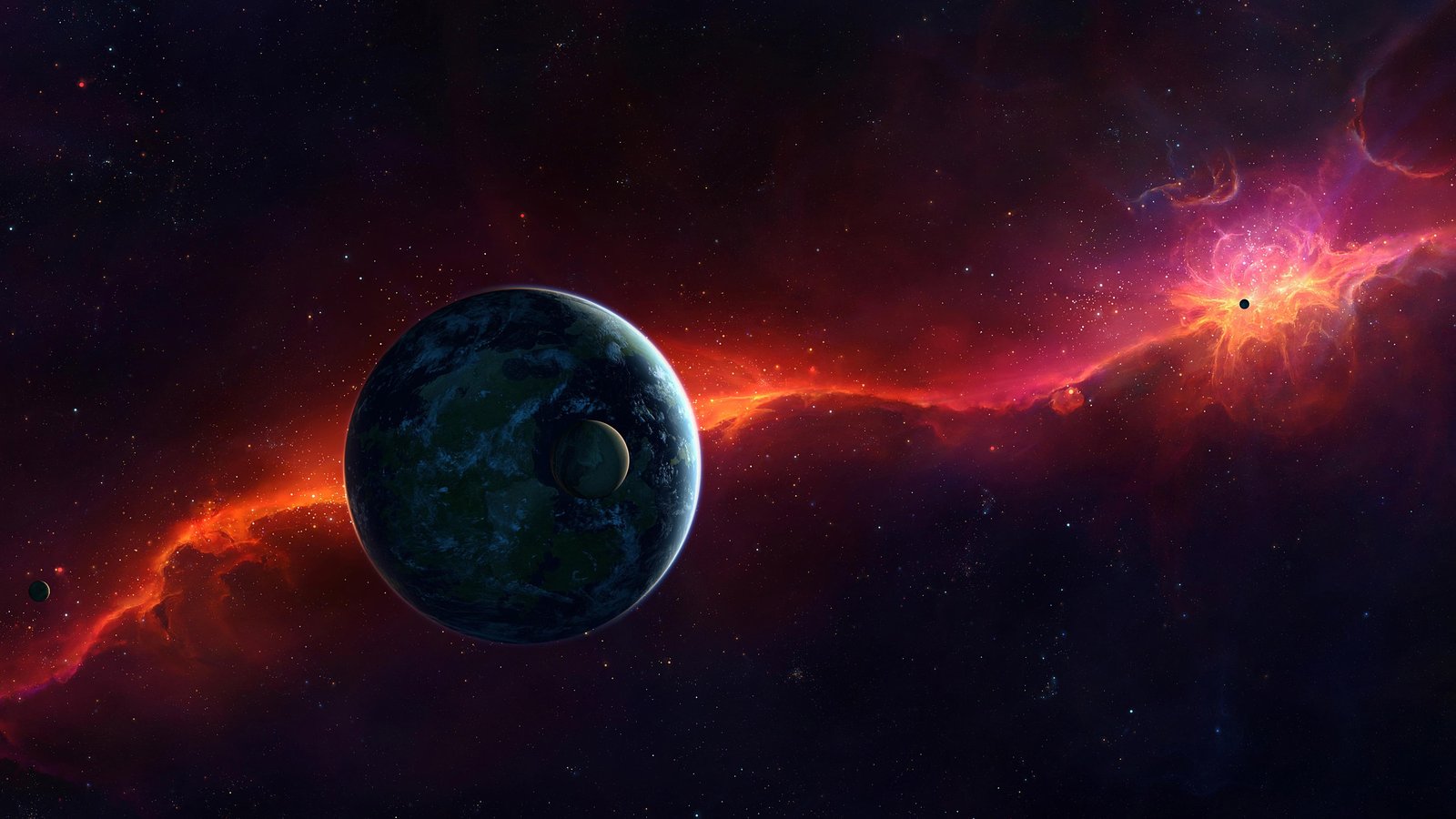 Cosmic Wonder Planet & Nebula Wall Art