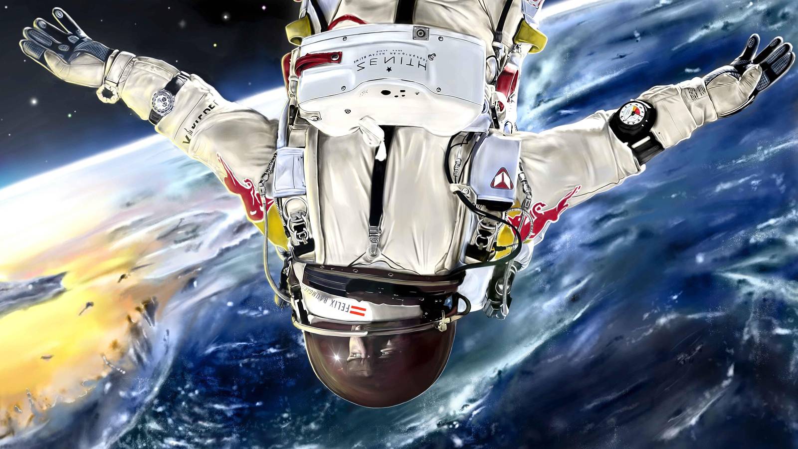 Stratosphere Jumper Space Dive Wall Art