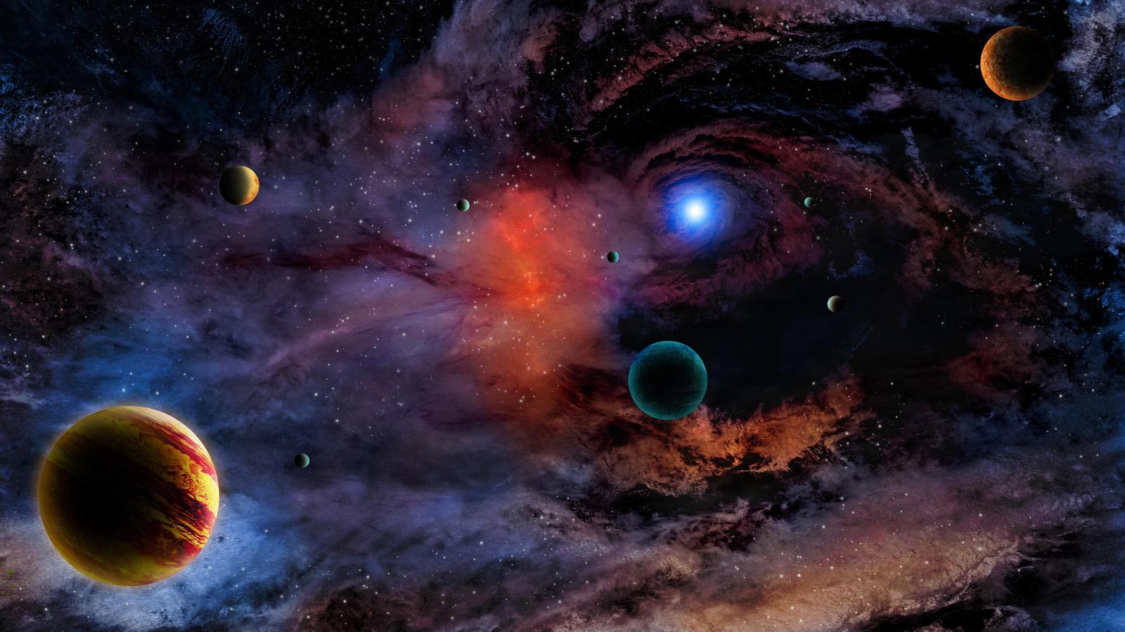 Cosmic Nebula & Planets Wall Art
