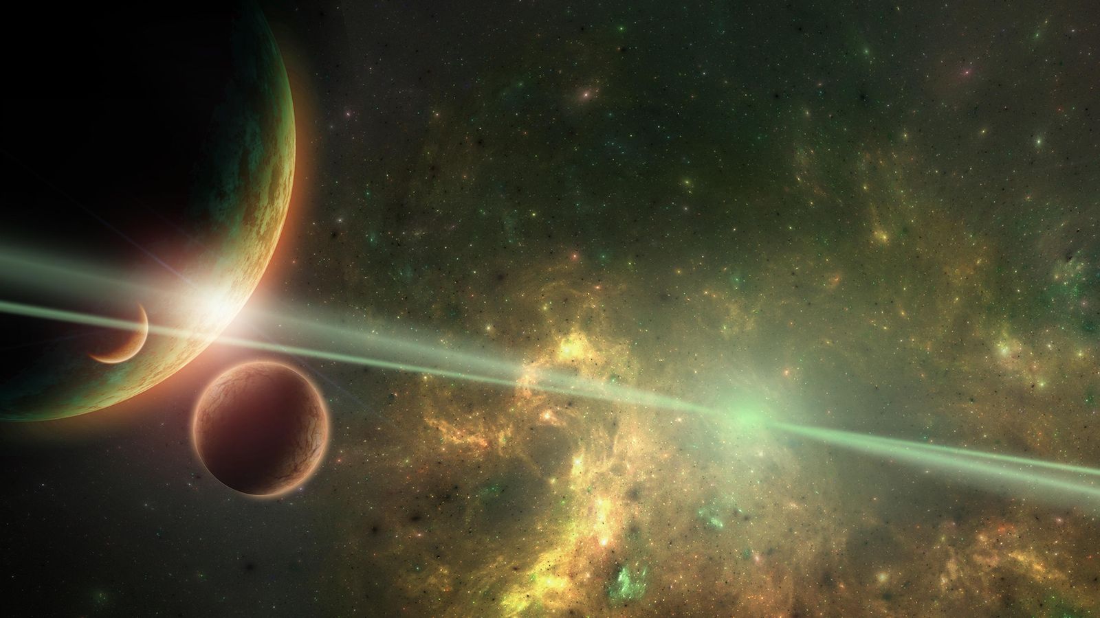 Cosmic Nebula & Planets Sci-Fi Wall Art