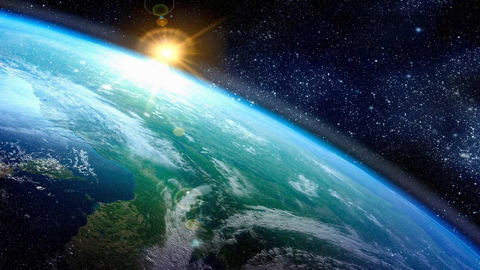 Stunning Earth Sunrise Space Wall Art