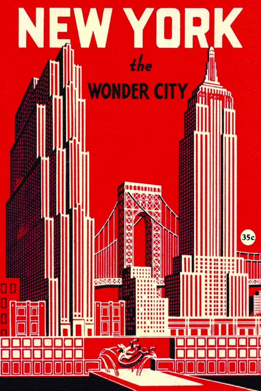 Vintage New York Wonder City Wall Art