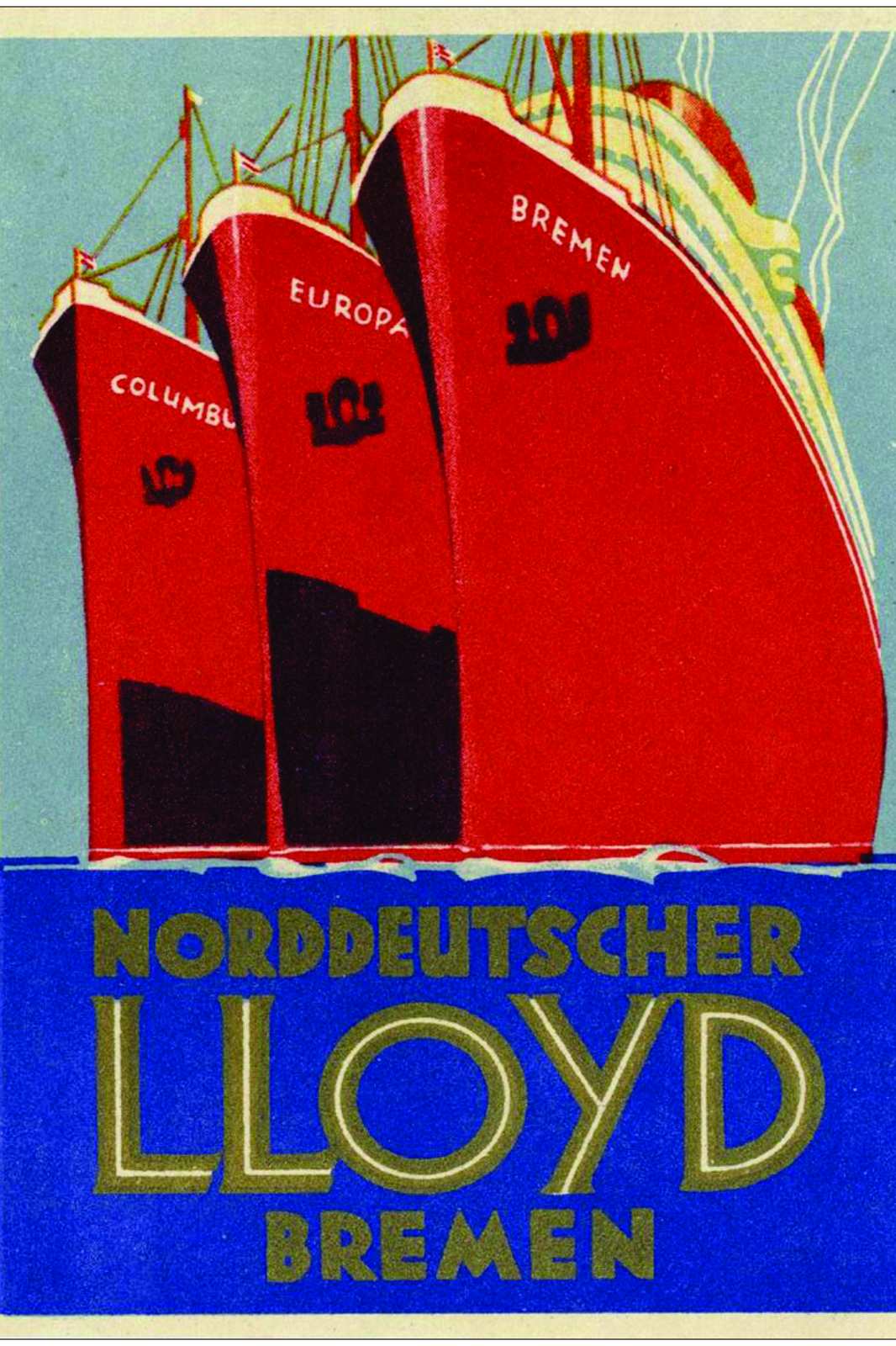 Vintage Ocean Liner Art 'Norddeutscher Lloyd' Wall Art