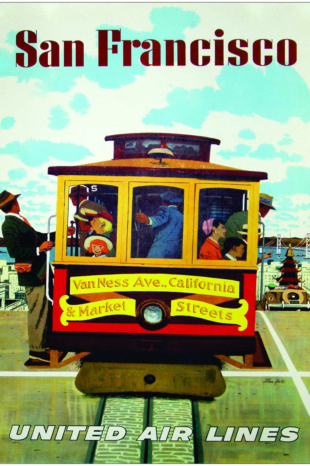 Vintage San Francisco Cable Car Wall Art