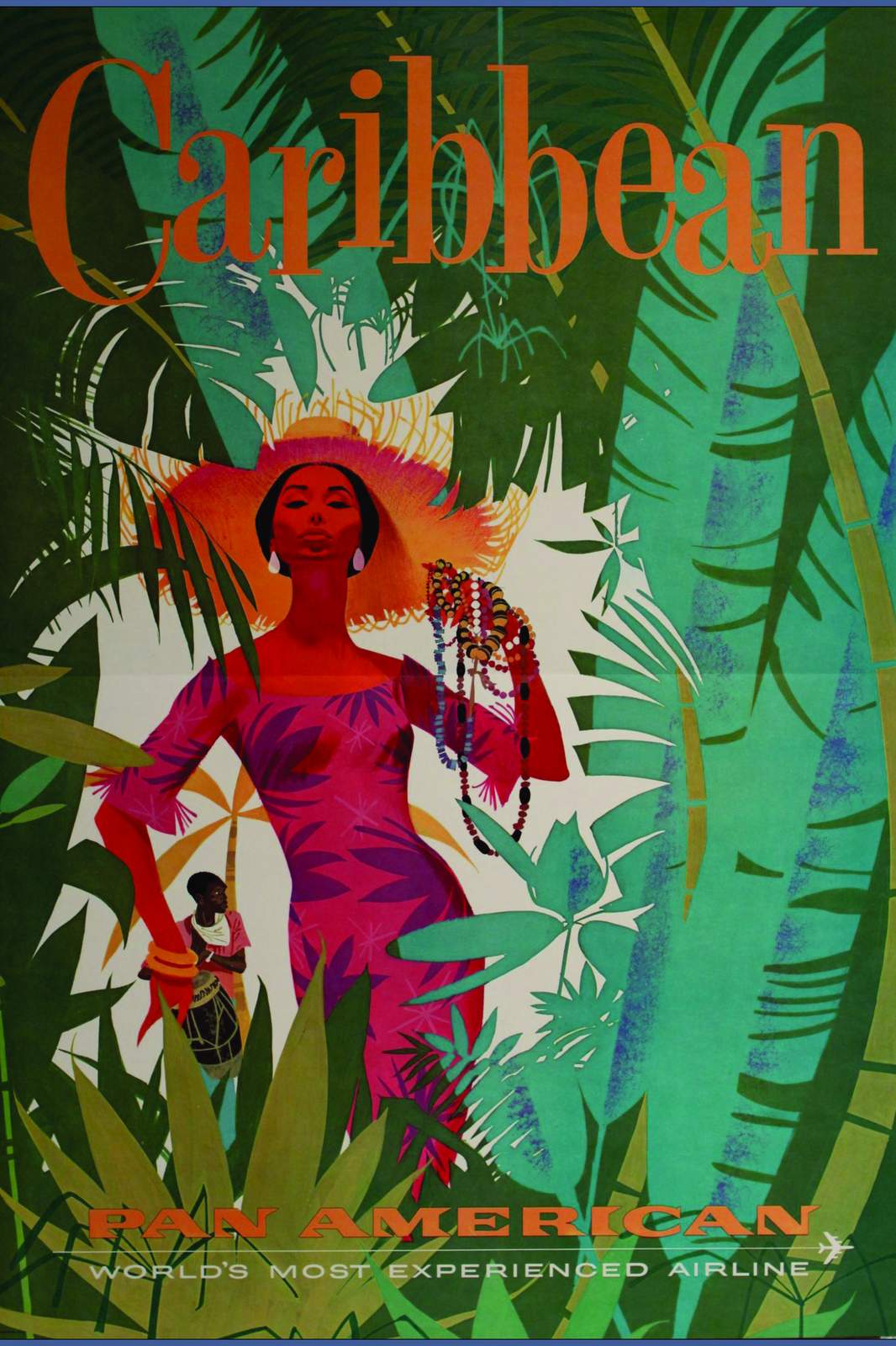 Vintage Caribbean Travel Poster Wall Art