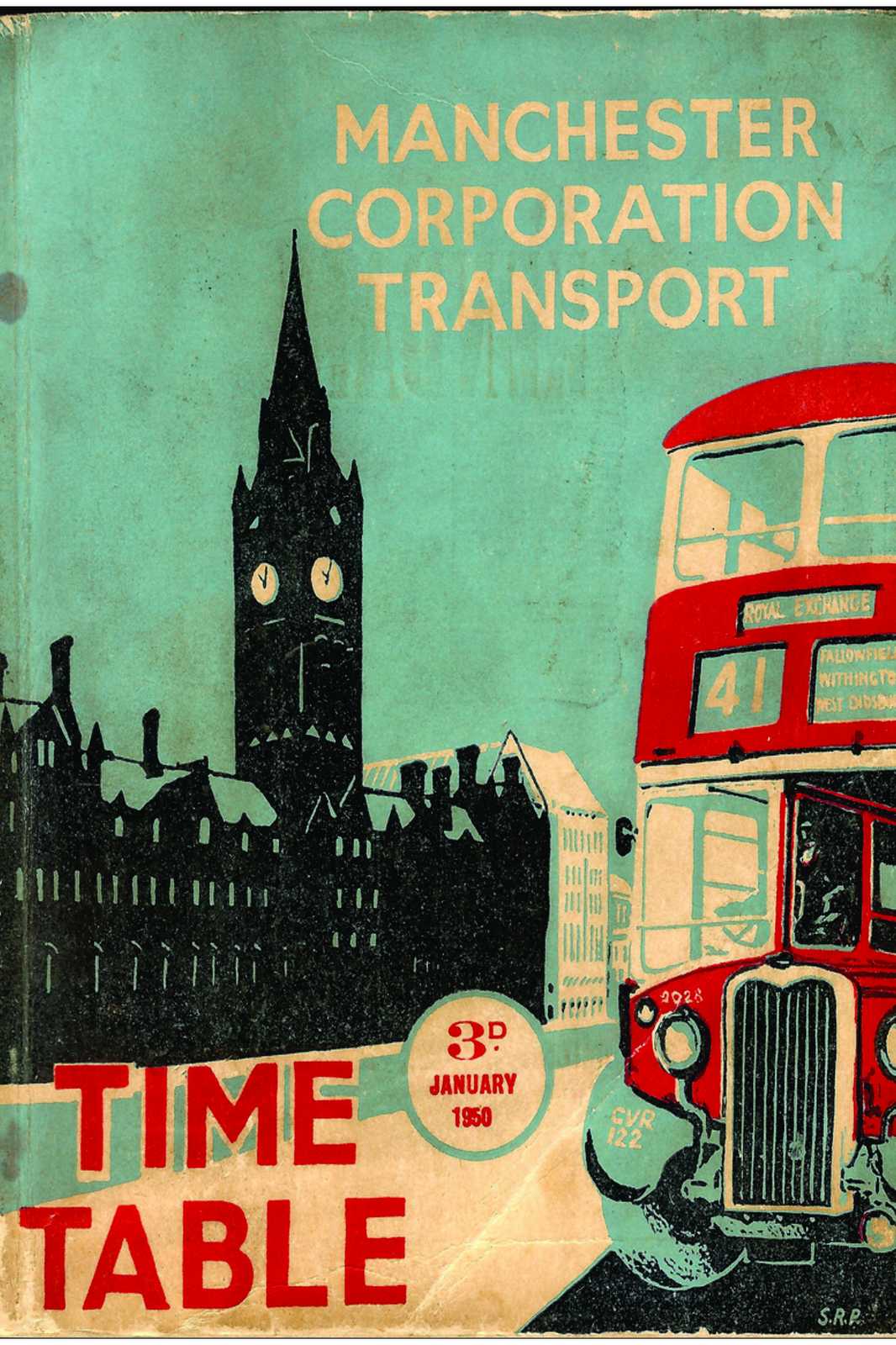 Retro Manchester Transport Time Table Wall Art
