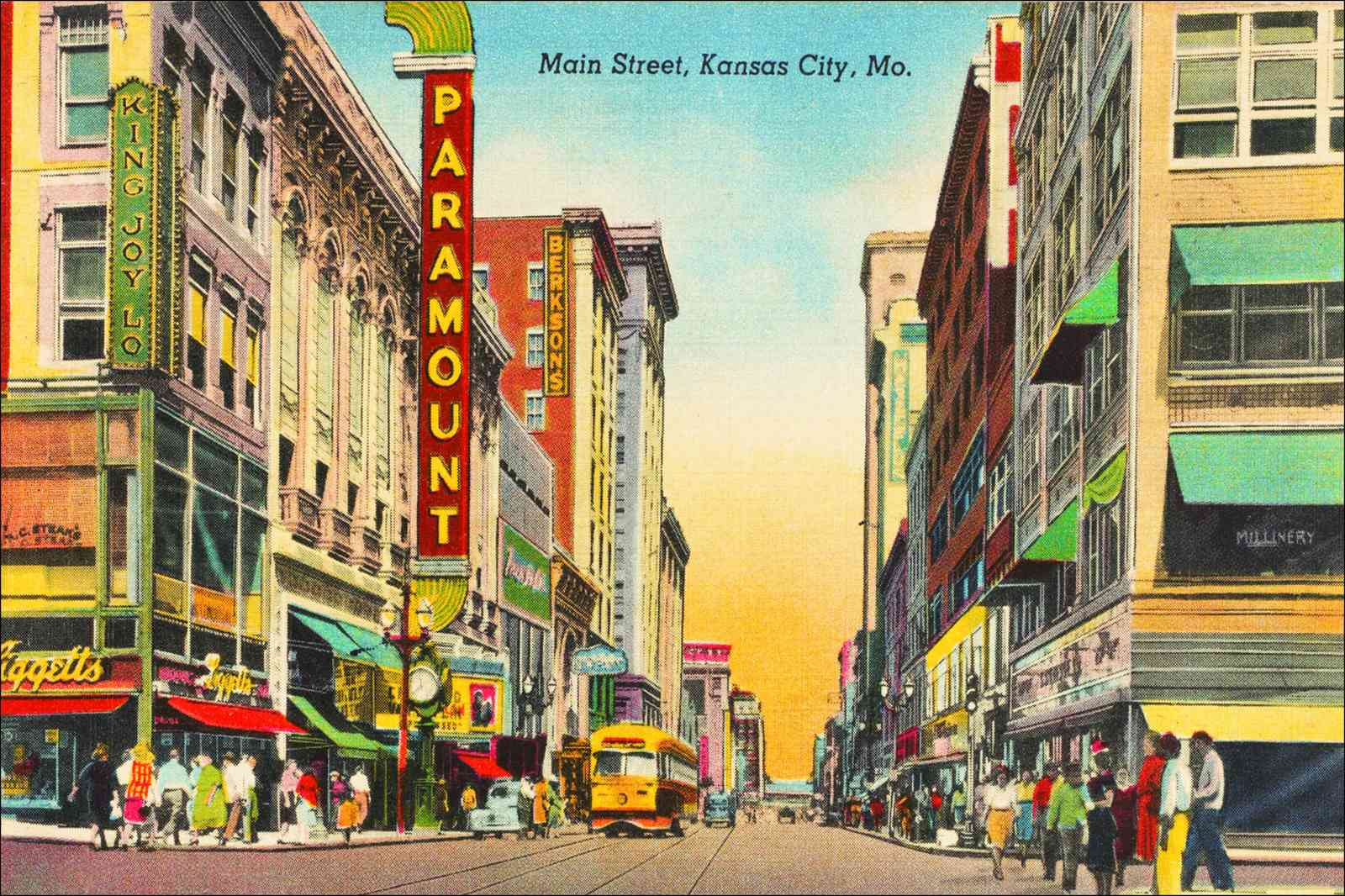Vintage Kansas City Main Street Wall Art