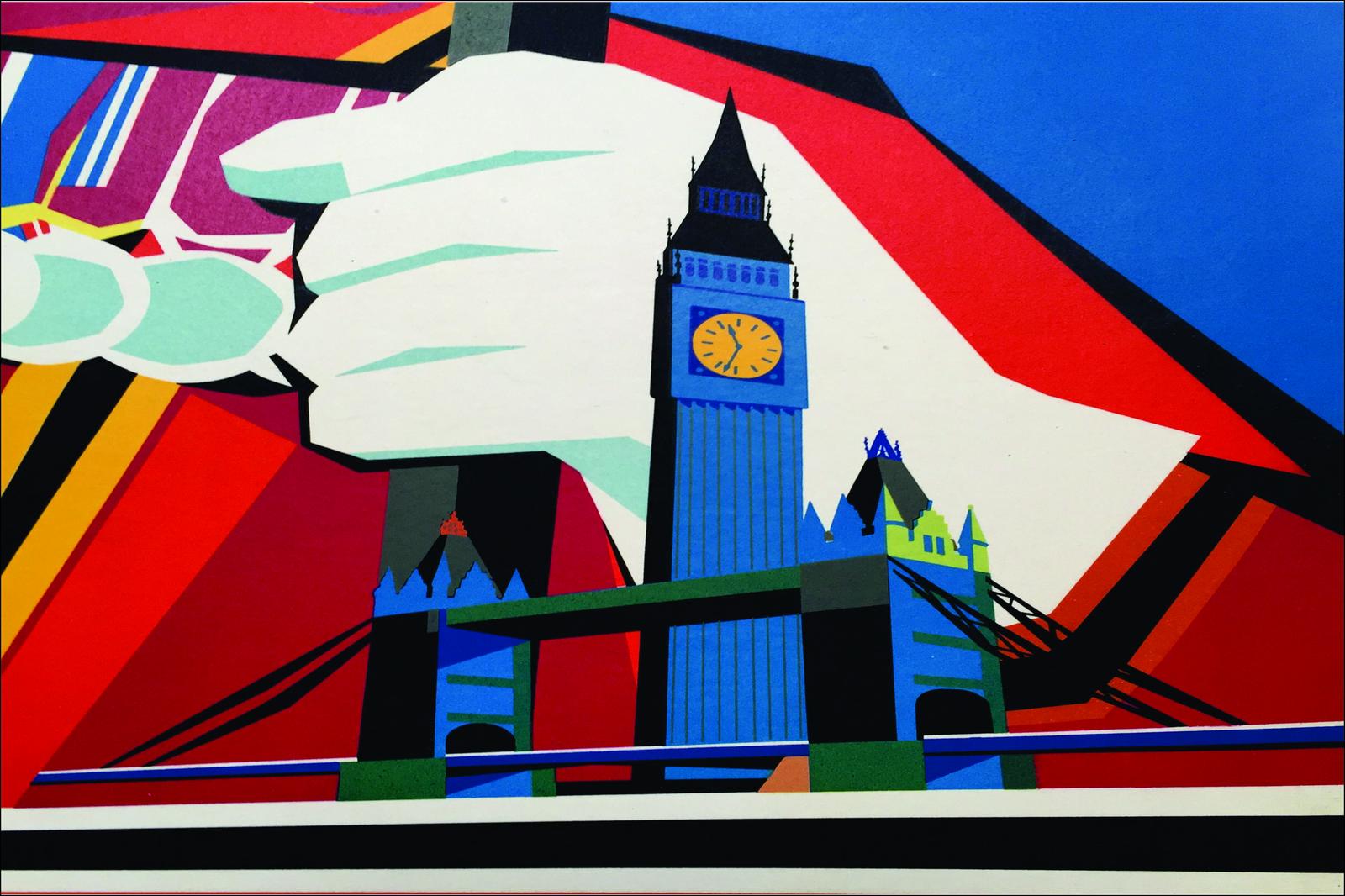 Bold London Skyline Big Ben Art Wall Art