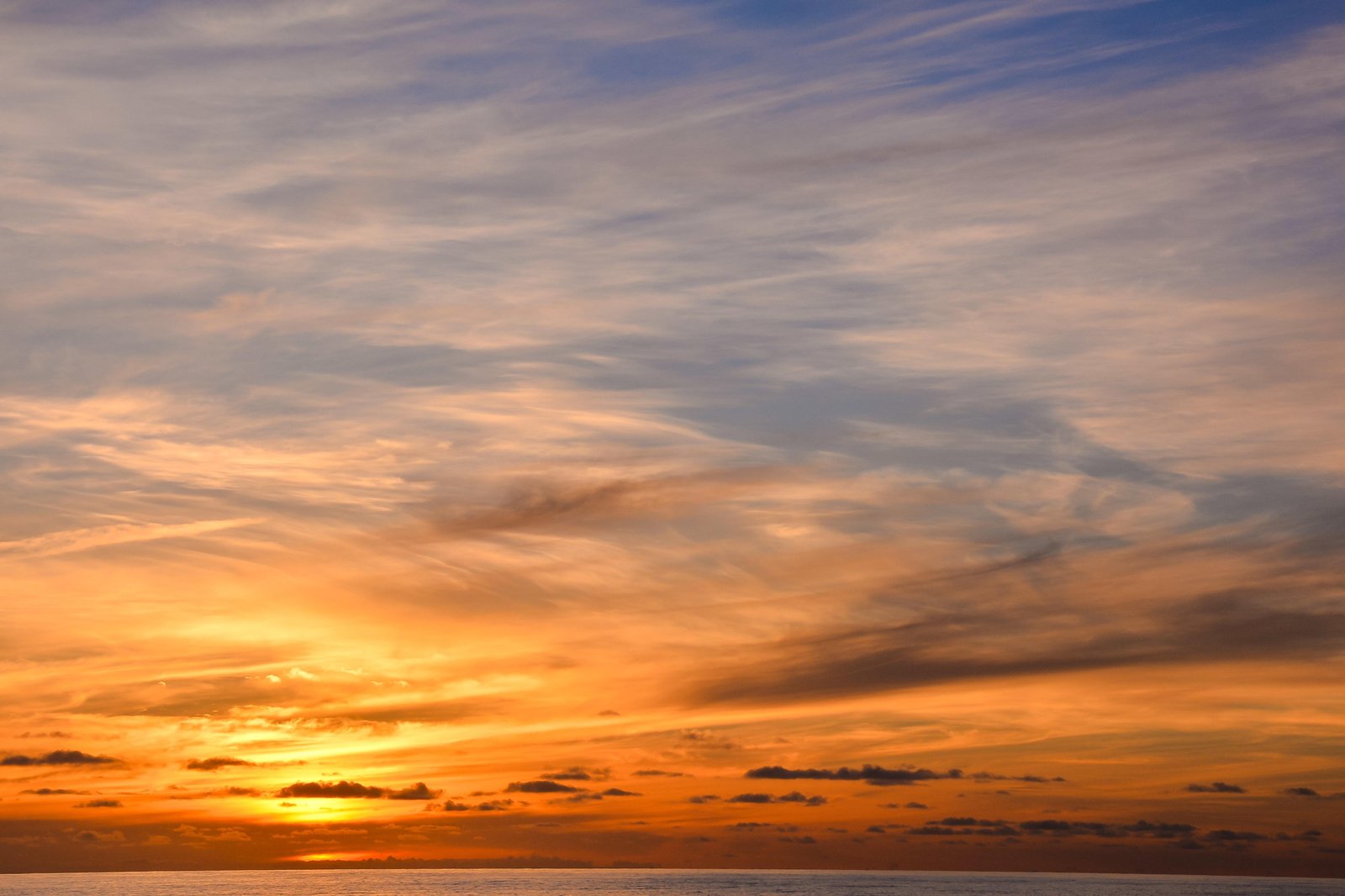 Vibrant Sunset Ocean Sky Wall Art