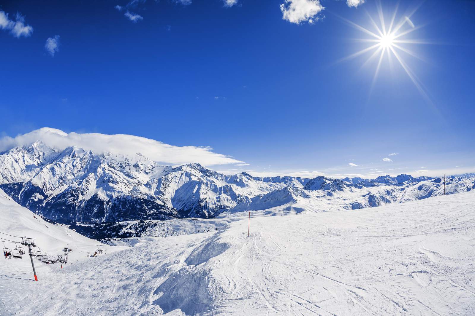 Majestic Winter Alps Ski Slope Wall Art