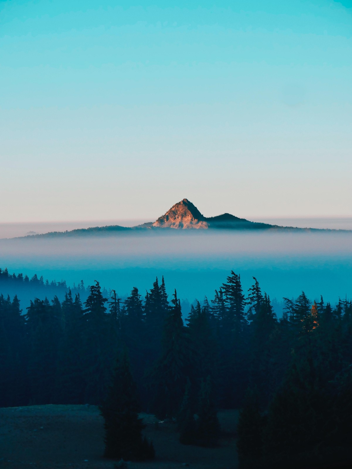 Misty Mountain Serenity Landscape Wall Art