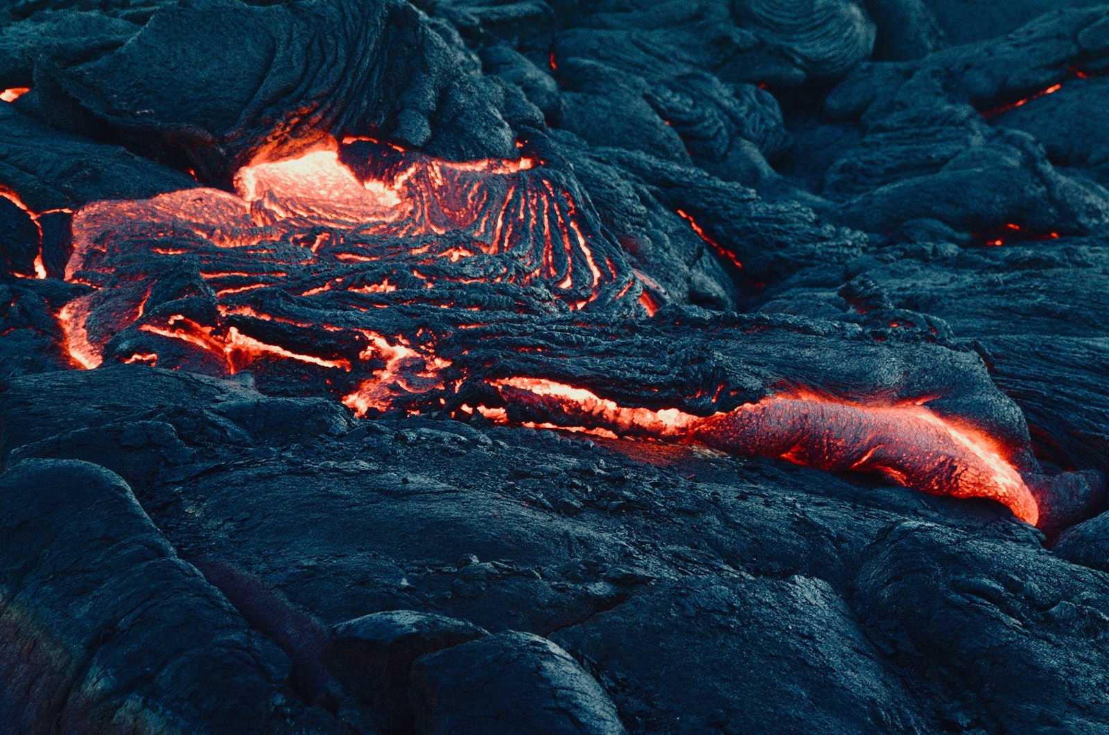 Fiery Lava Flow Abstract Nature Wall Art