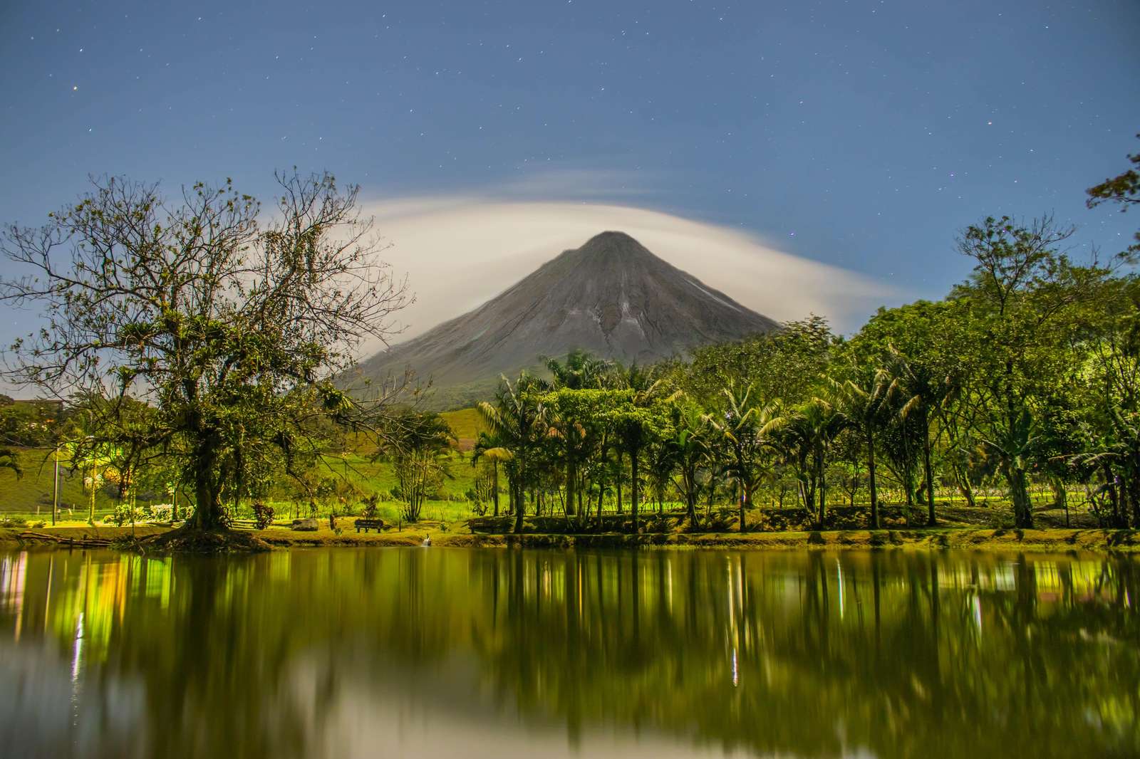Arenal Volcano Nightscape Serenity Wall Art