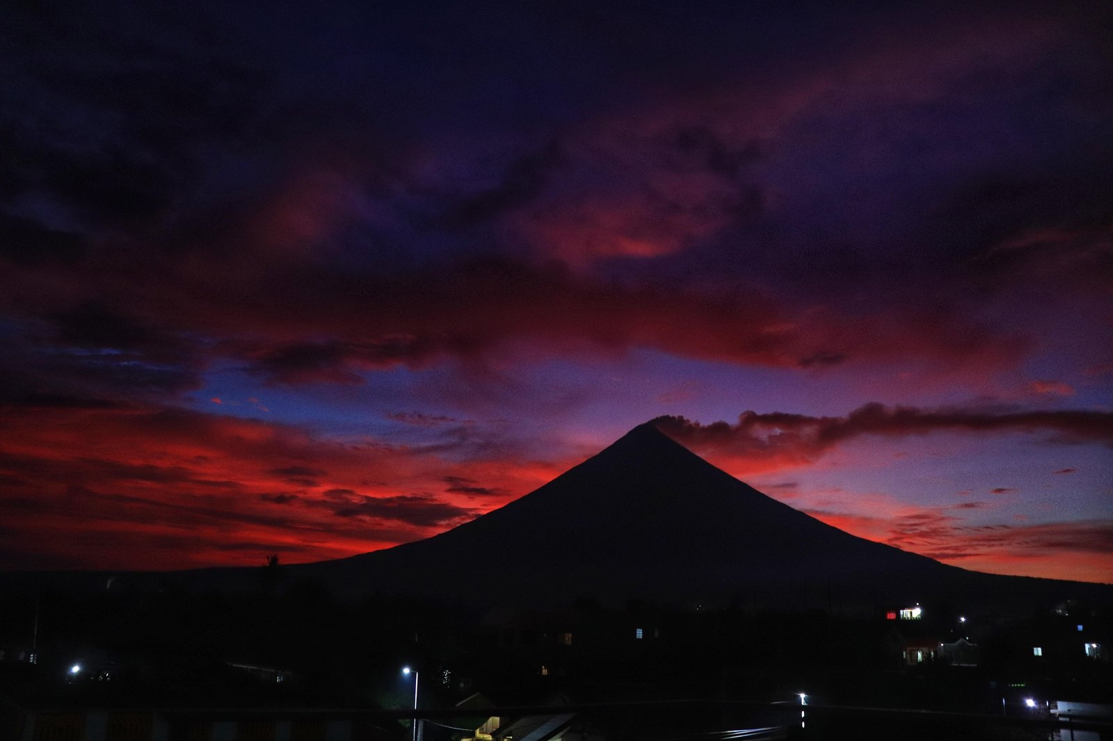 Majestic Volcano Sunset Wall Art