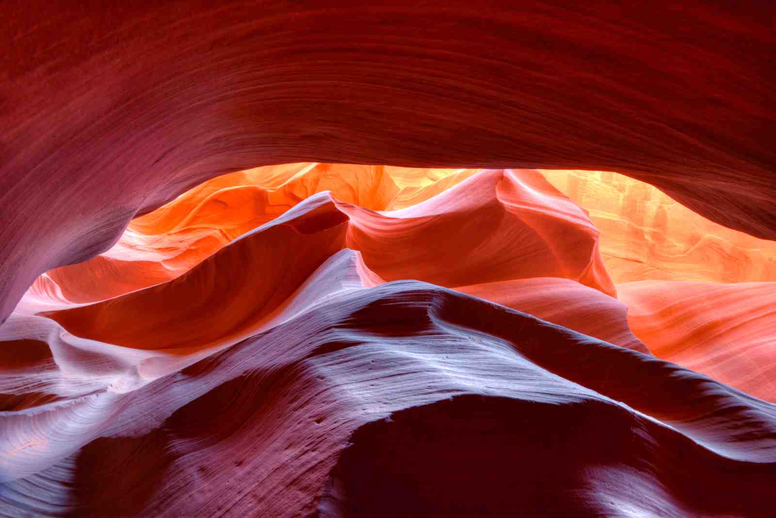 Antelope Canyon Swirls Red Orange Wall Art
