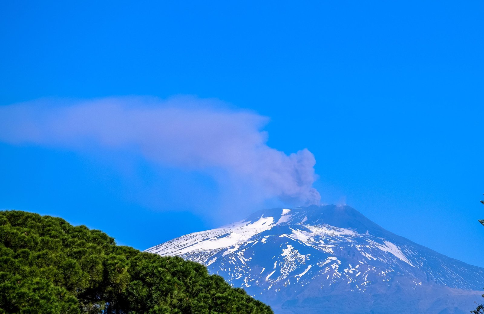 Majestic Volcano Smoke Cloud Wall Art