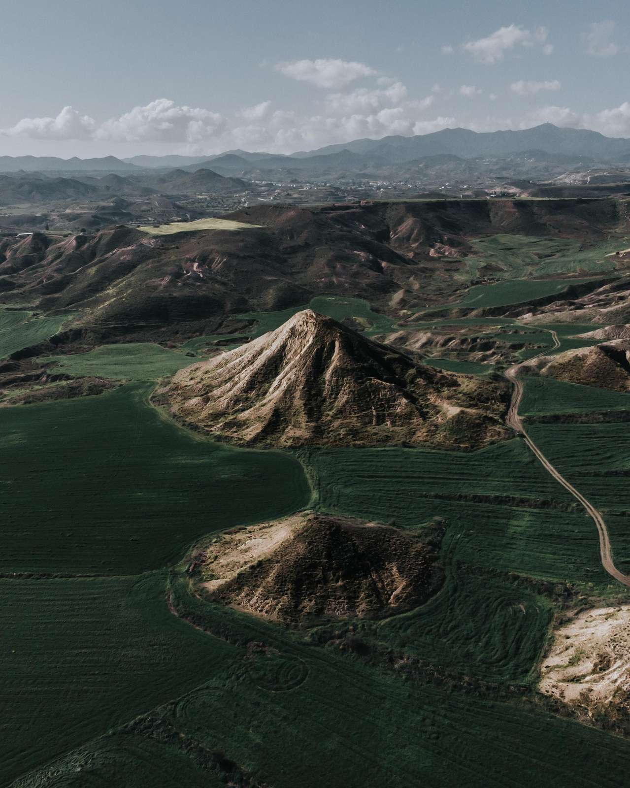 Serene Mountain Landscape Aerial Wall Art