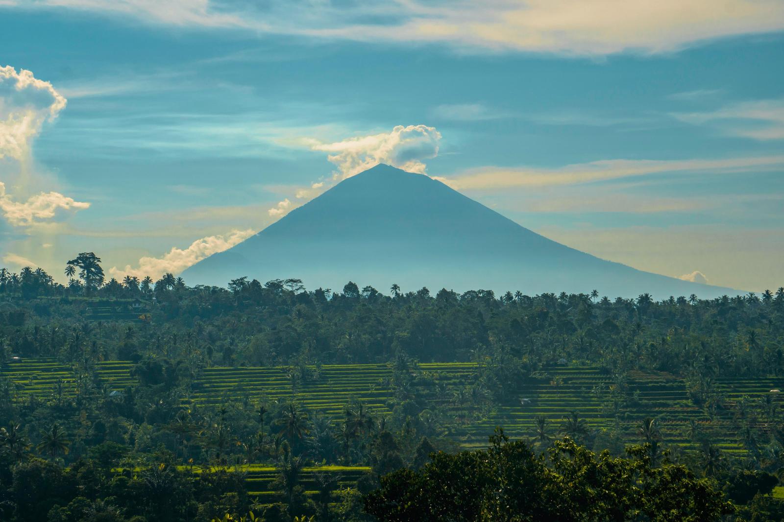 Misty Volcano Rice Terraces Wall Art