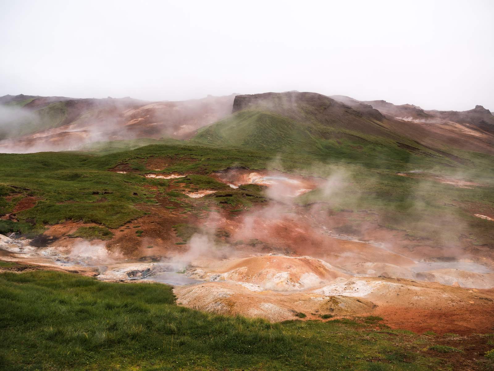 Misty Geothermal Landscape Wall Art