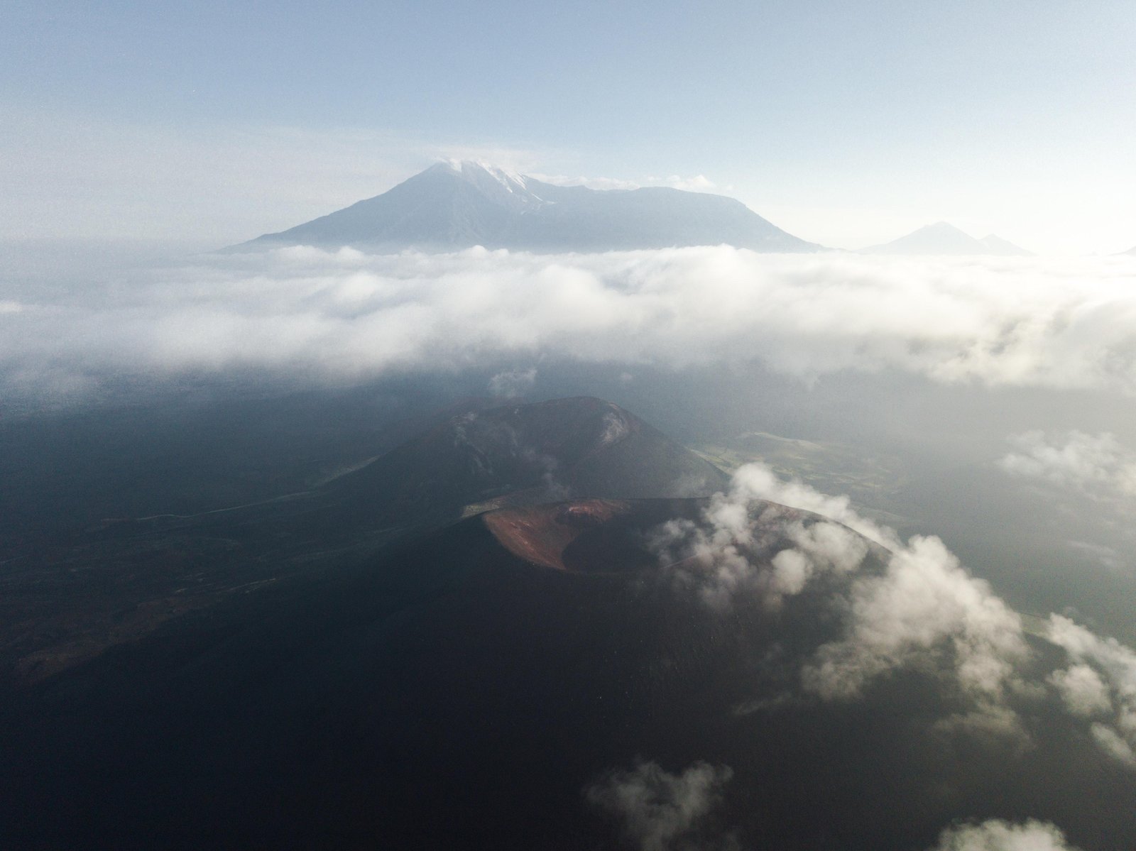 Majestic Volcano Peaks Cloudscape Wall Art