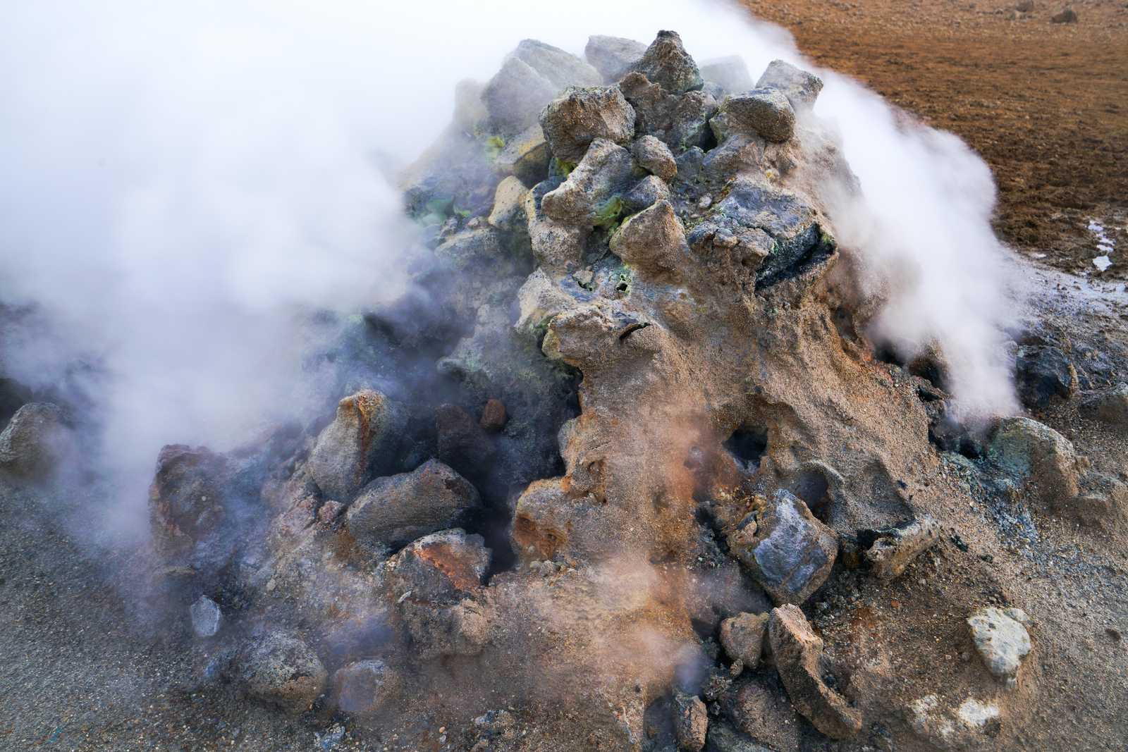 Geothermal Steam Rocks Wall Art Wall Art