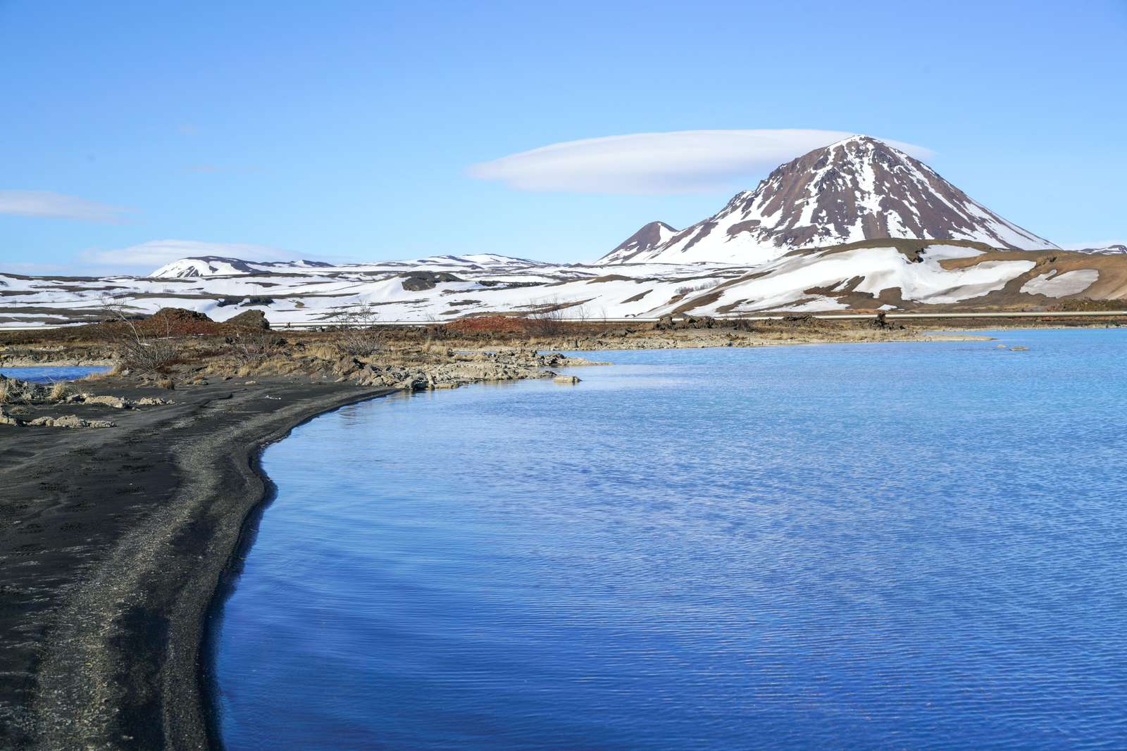 Tranquil Iceland Lake & Snow-Capped Mountain Wall Art