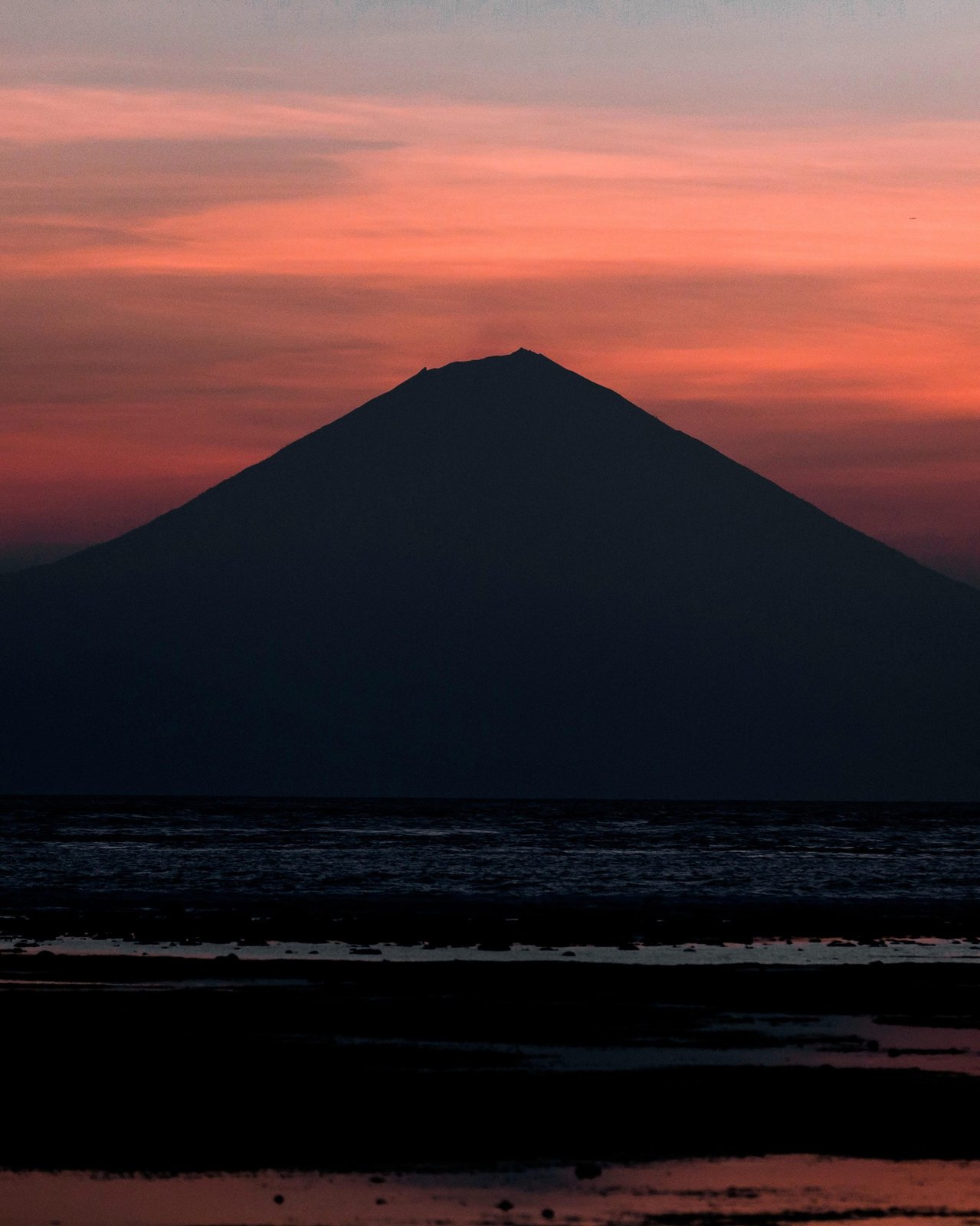 Majestic Mountain Sunset Beach Wall Art