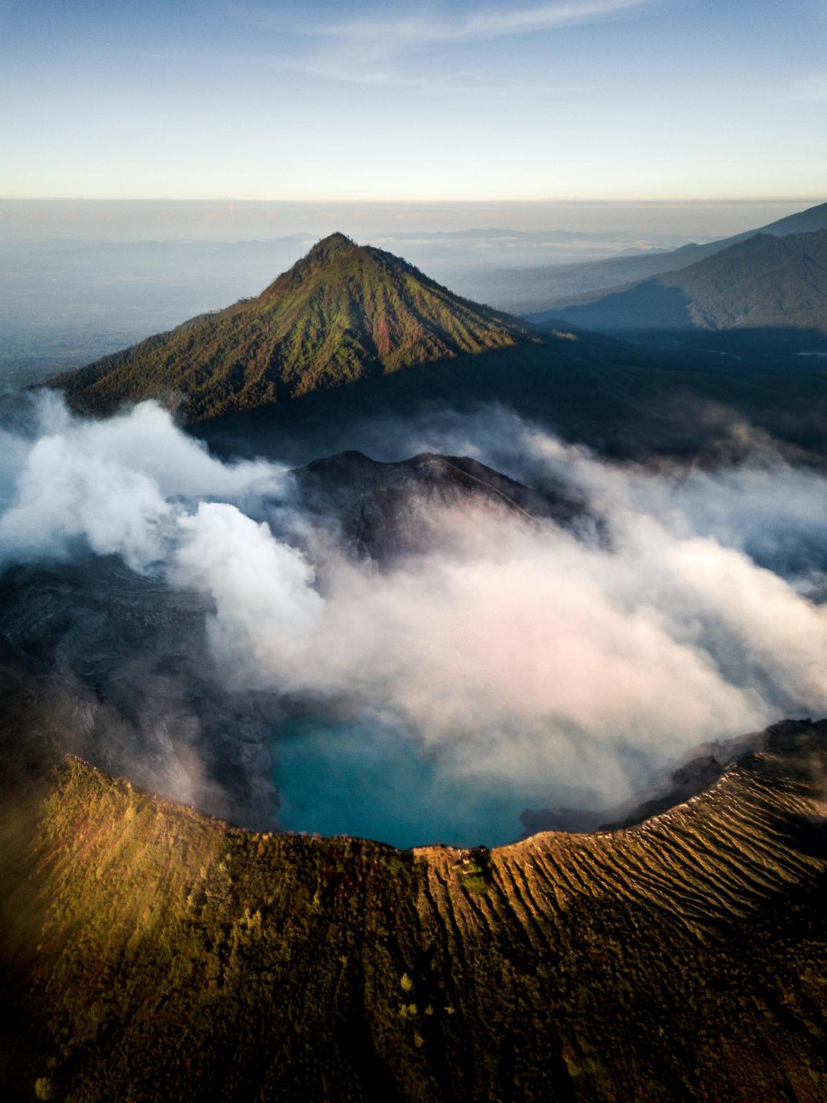 Volcanic Sunrise Crater Lake Wall Art