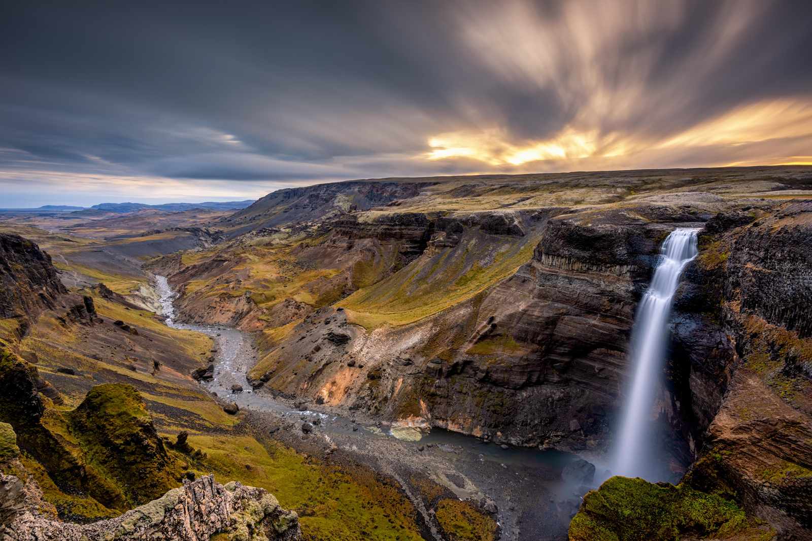 Majestic Waterfall Canyon Landscape Wall Art