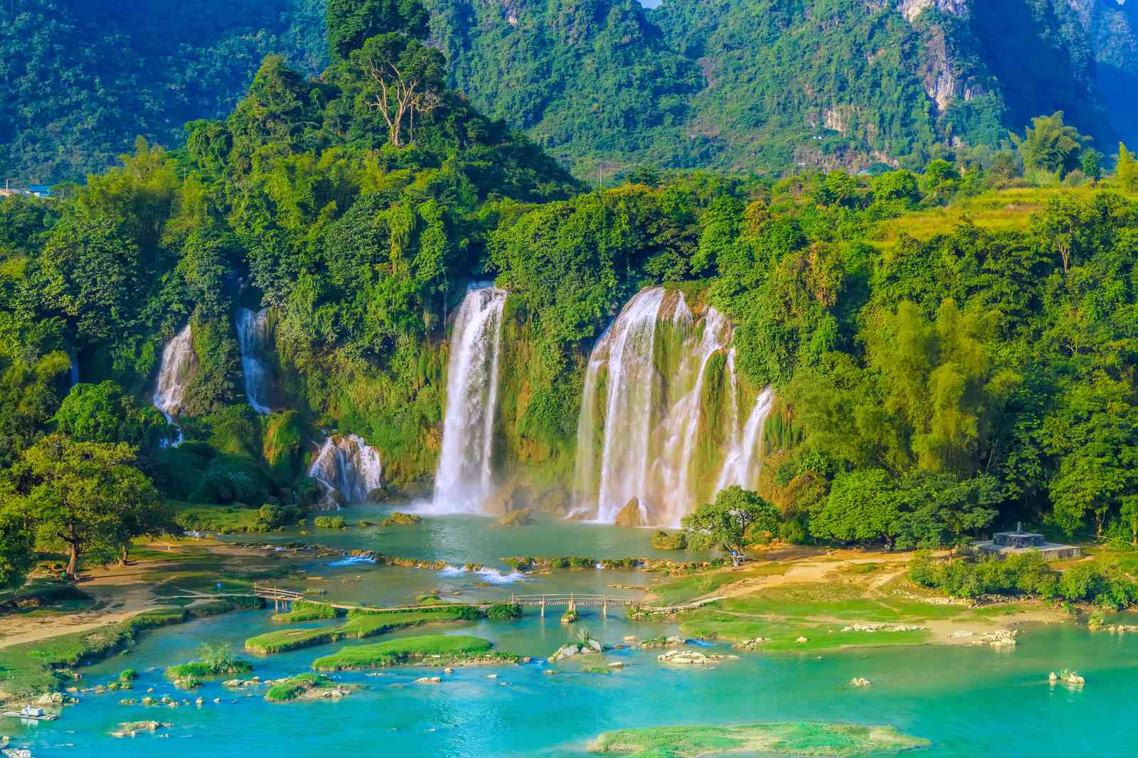 Lush Waterfall Landscape Wall Art
