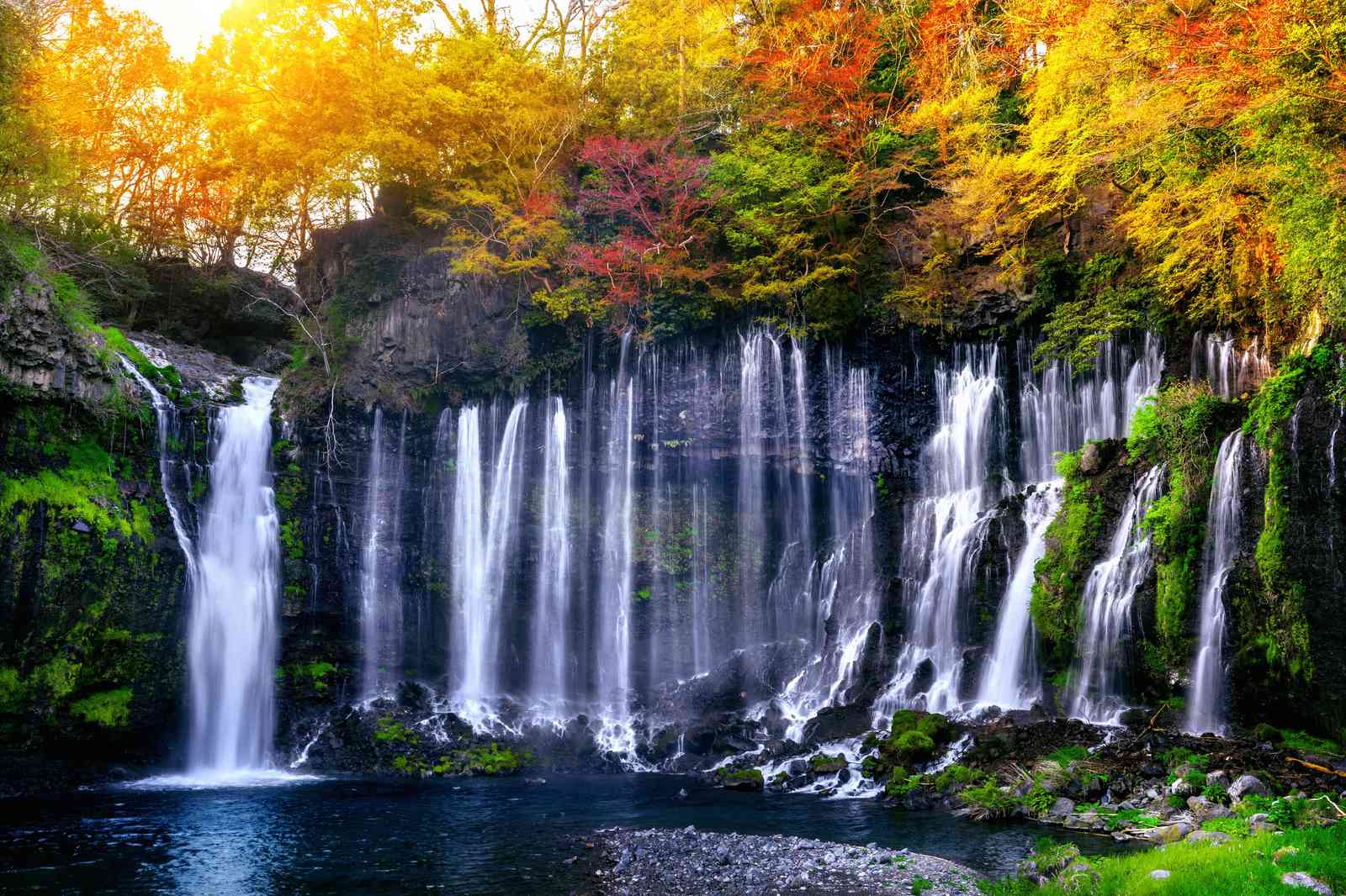 Majestic Waterfall & Autumn Foliage Wall Art