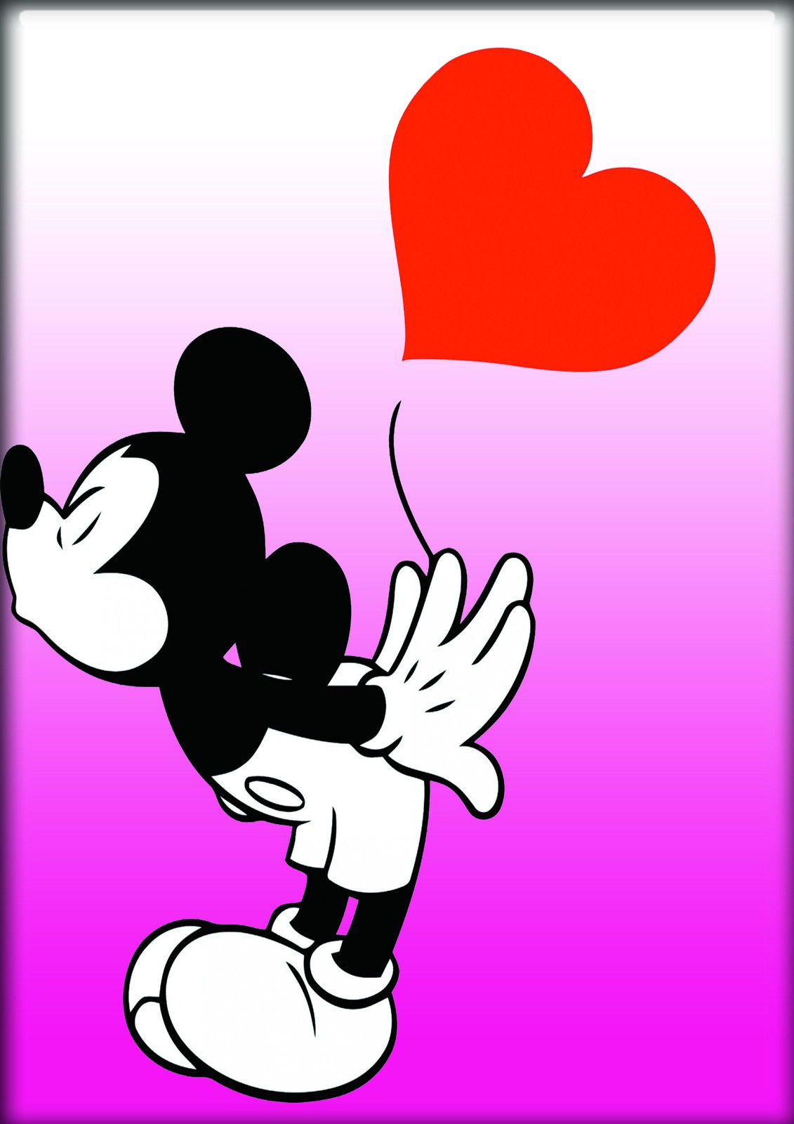Mickey Mouse Heart Balloon Wall Art