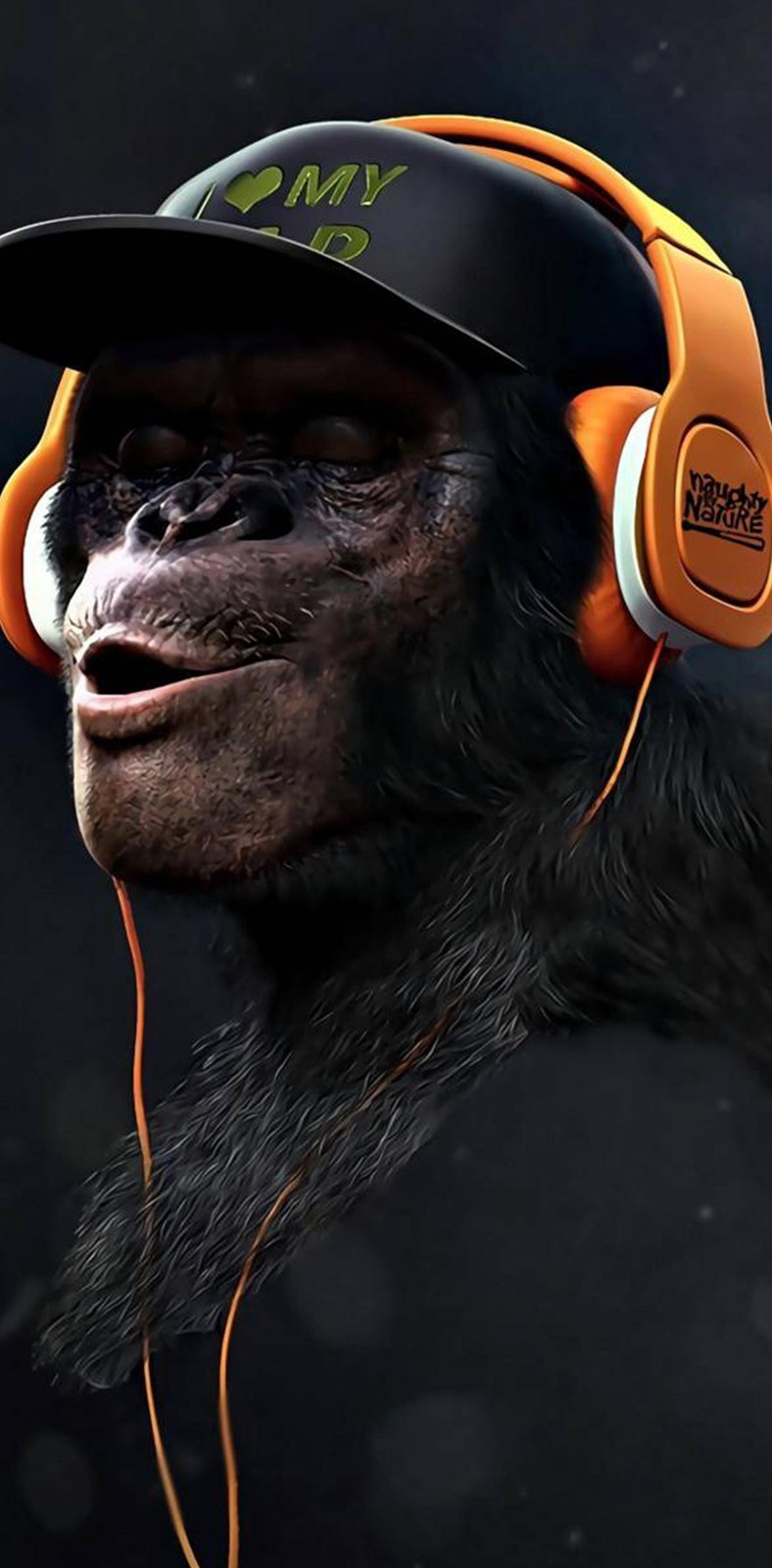 Cool Monkey with Headphones Wall Art