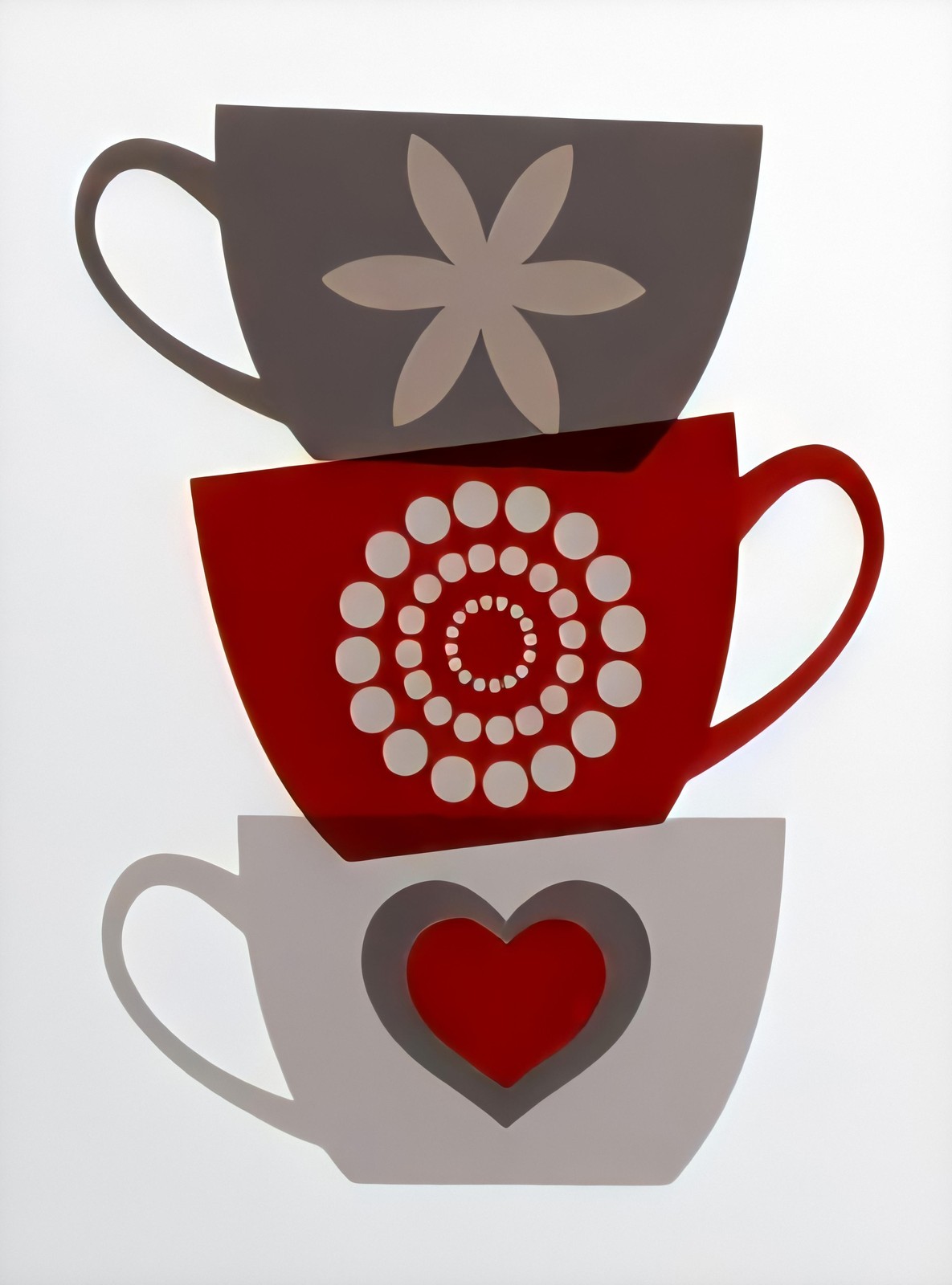 Stacked Coffee Cups Wall Art Wall Art