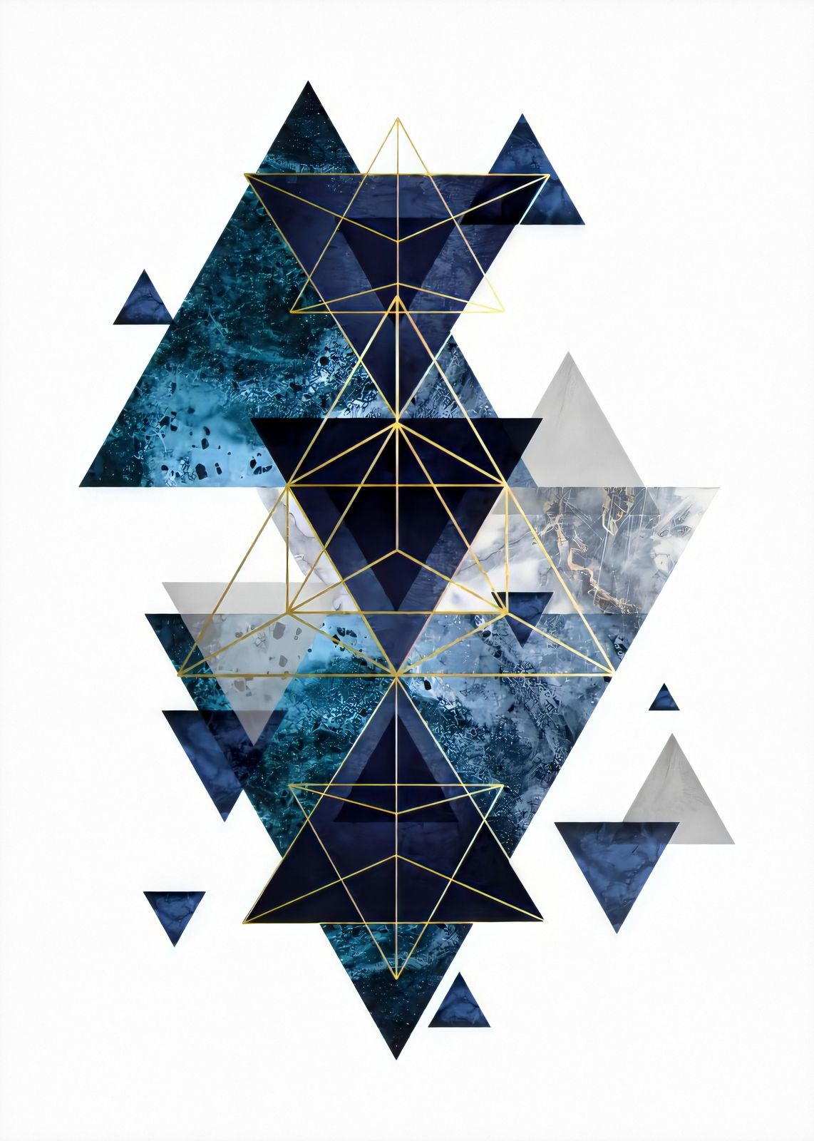 Geometric Ocean Dreams Wall Art