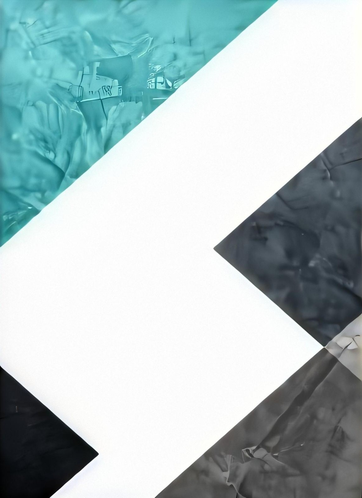 Modern Geometric Teal & Grey Wall Art