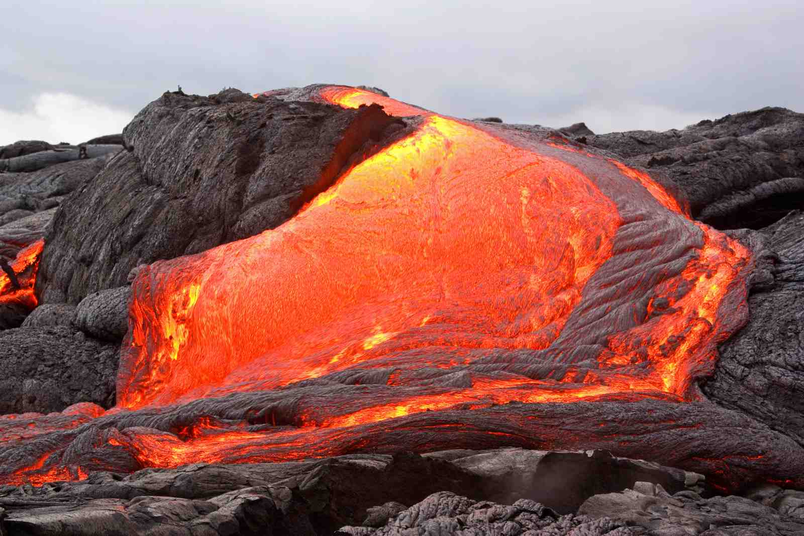 Fiery Lava Flow Nature Wall Art