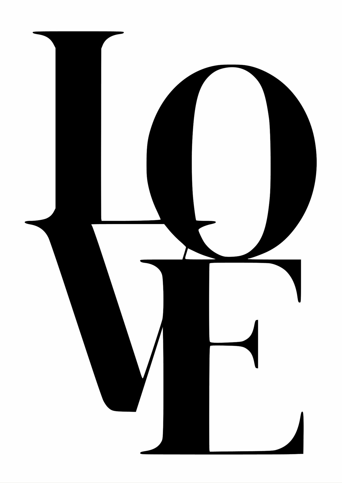 Minimalist Love Typography Wall Art