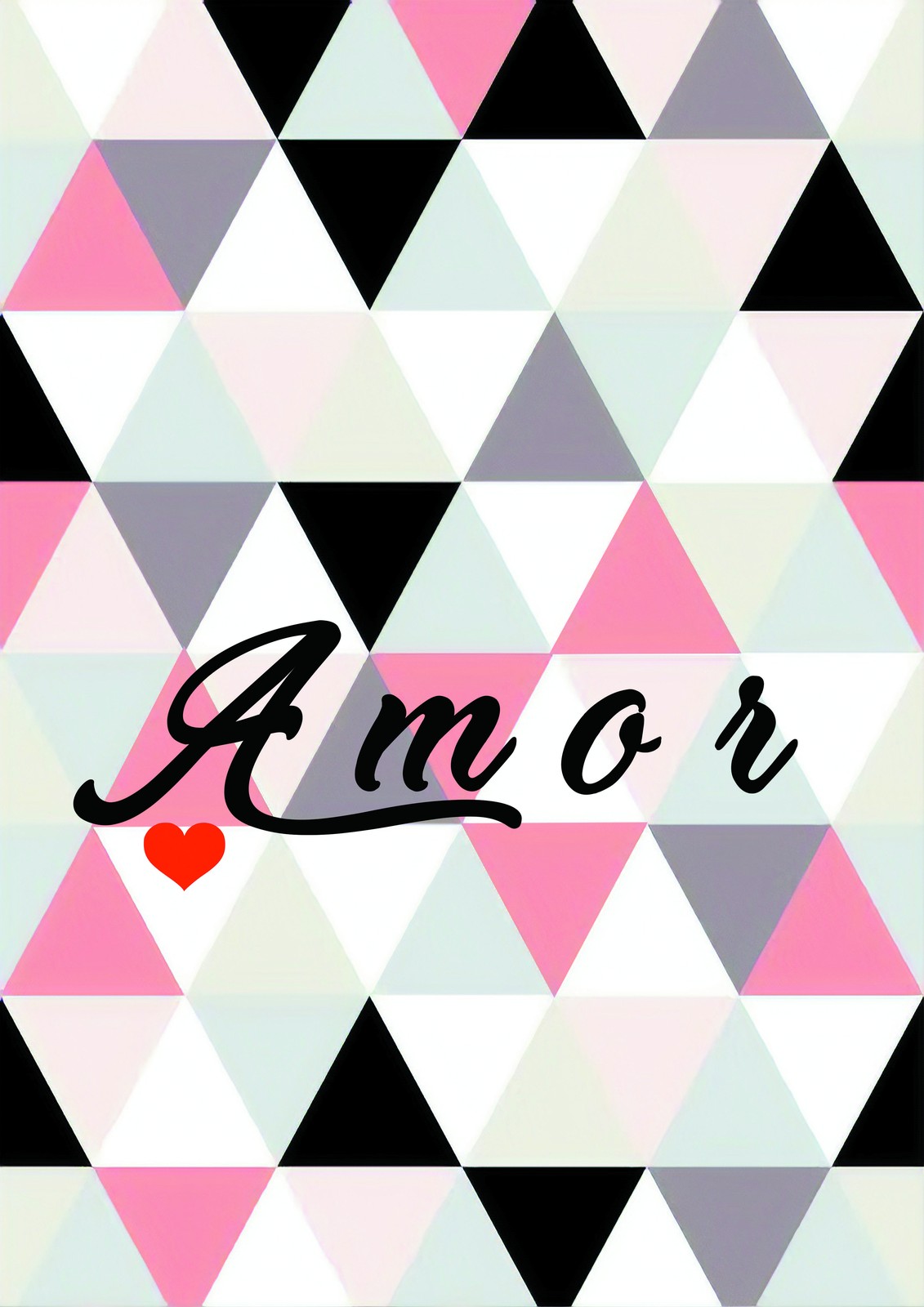 Amor Geometric Heart Wall Art