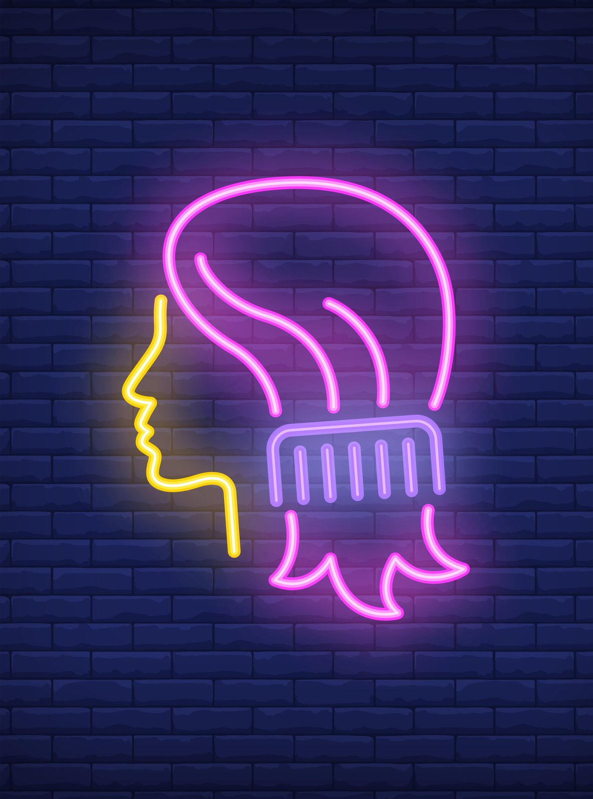 Neon Hair Styling & Beauty Wall Art