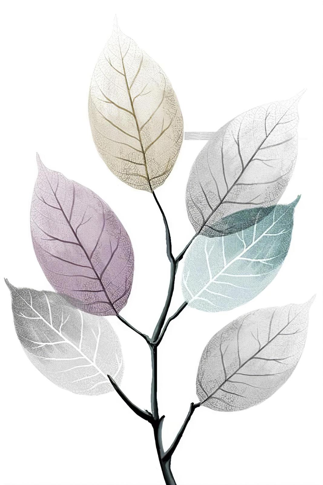 Elegant Botanical Skeleton Leaves Wall Art