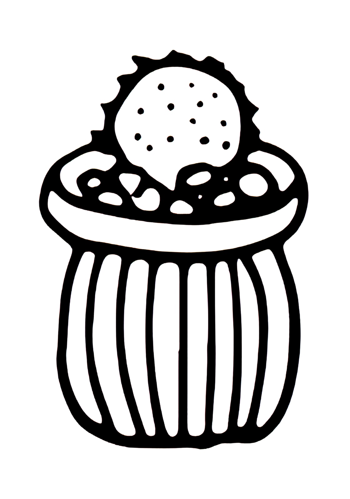 Whimsical Cupcake Illustration Wall Art
