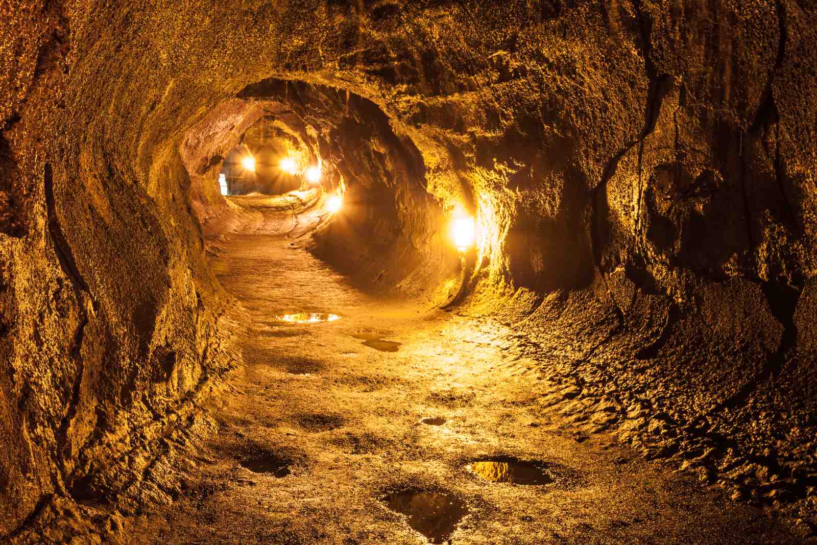 Lava Tube Path Wall Art - Nature's Glow