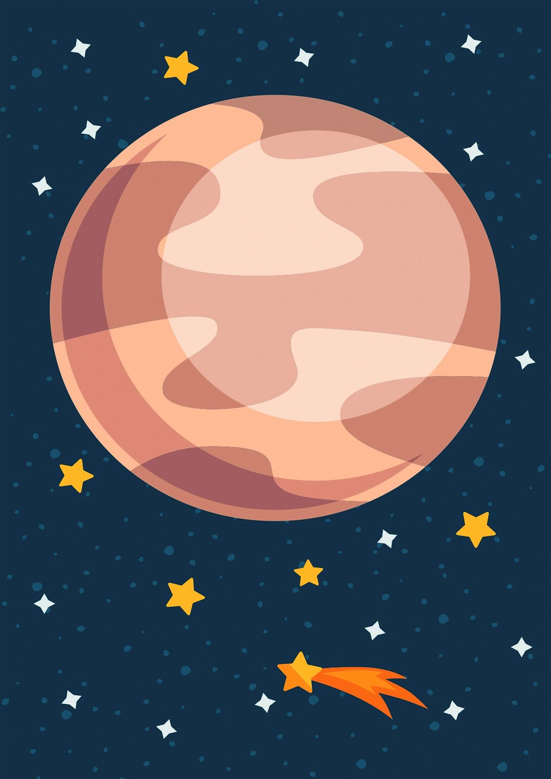 Dreamy Planet & Stars Wall Art