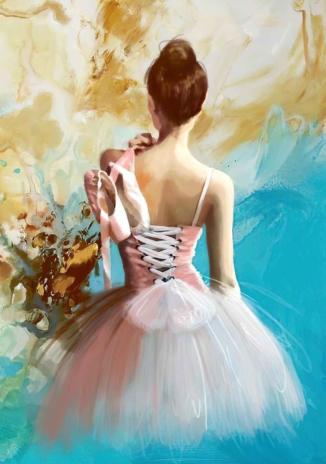 Elegant Ballerina Ballet Art Wall Art