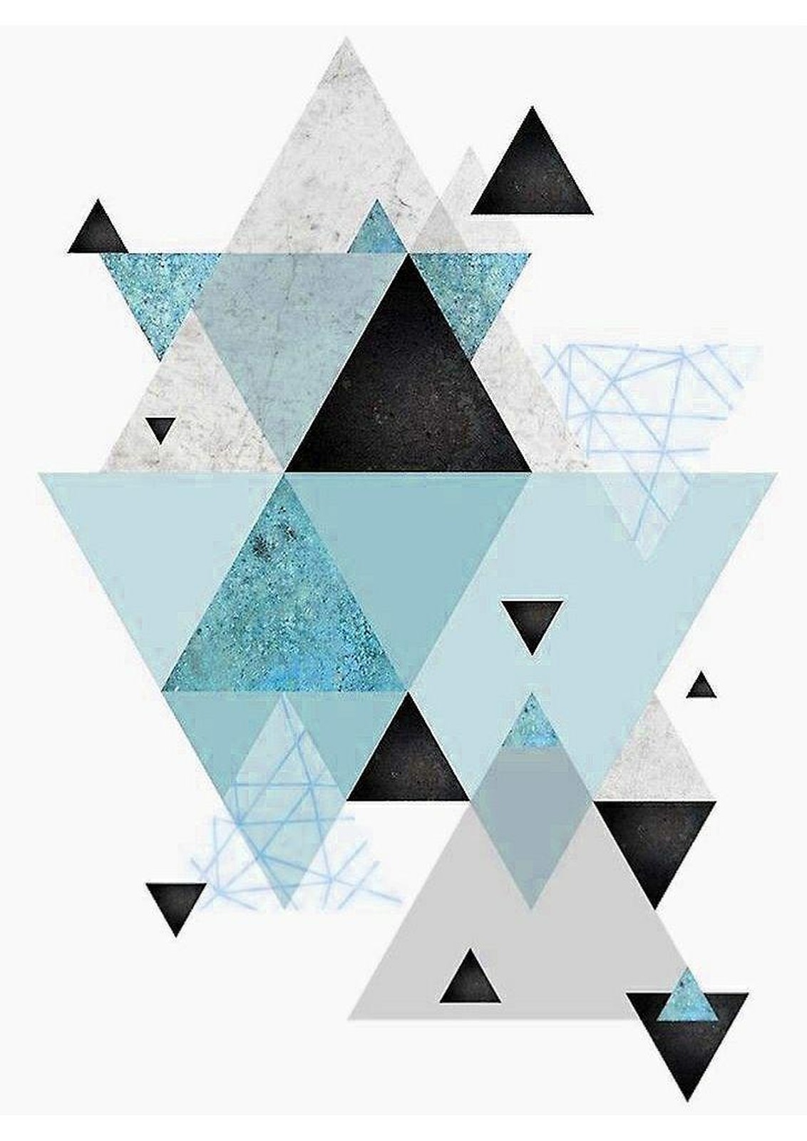 Geometric Mountainscape Abstract Wall Art